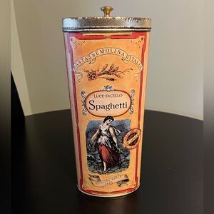 Vintage 1980s Luce Decielo Semolina Italia Spaghetti Pasta Tin The Tinbox Co